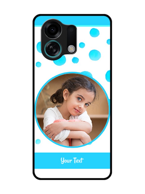 Custom Oppo K13 Turbo Pro 5G Custom Metal Phone Case - Blue Bubbles Pattern Design