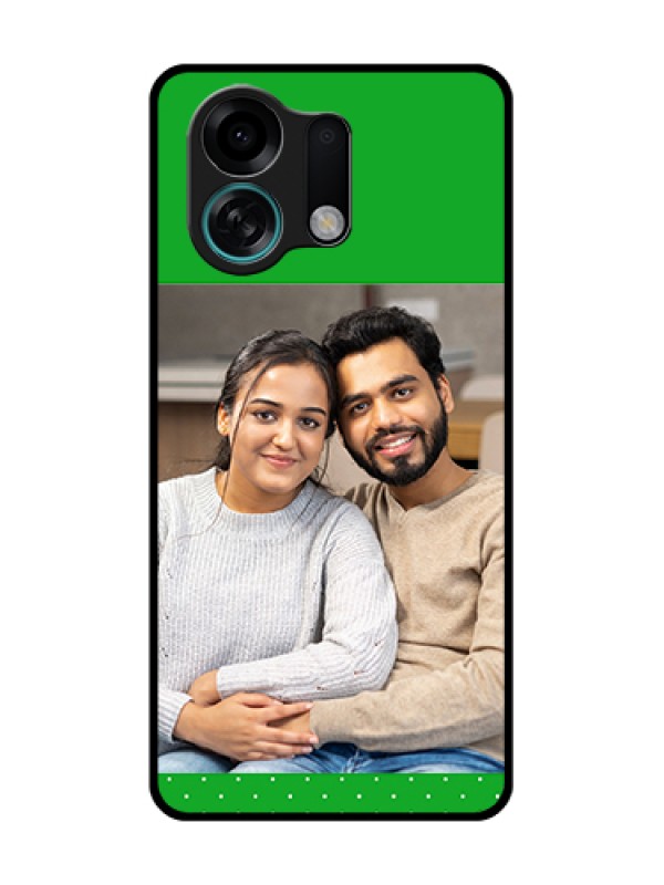 Custom Oppo K13 Turbo Pro 5G Custom Metal Phone Case - Green Pattern Design