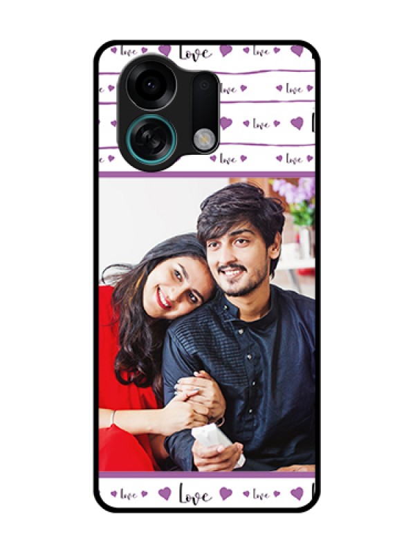 Custom Oppo K13 Turbo Pro 5G Custom Metal Phone Case - Couples Heart Design