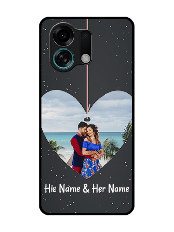 Custom Oppo K13 Turbo Pro 5G Custom Metal Phone Case - Hanging Heart Design