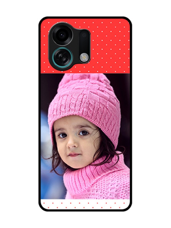 Custom Oppo K13 Turbo Pro 5G Custom Metal Phone Case - Red Pattern Design