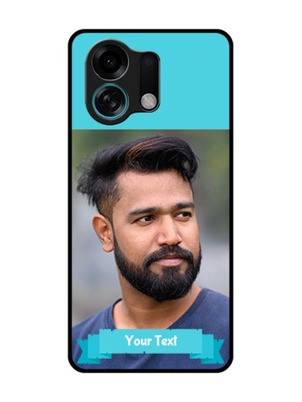 Custom Oppo K13 Turbo Pro 5G Custom Metal Phone Case - Blue Color Design
