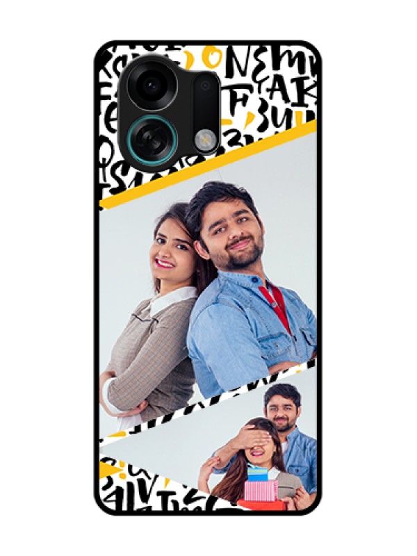 Custom Oppo K13 Turbo Pro 5G Custom Metal Phone Case - Letters Pattern Design