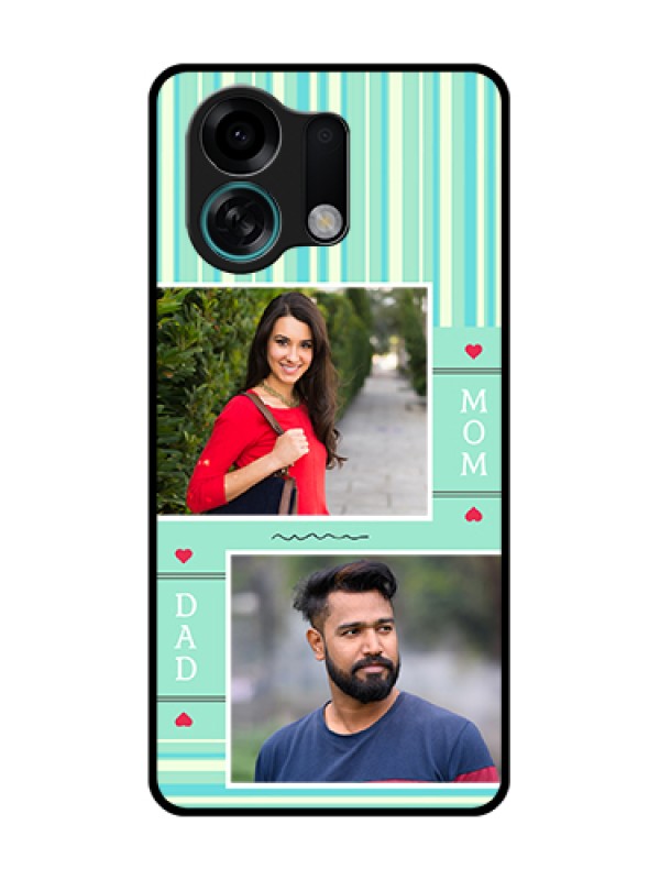 Custom Oppo K13 Turbo Pro 5G Custom Metal Phone Case - Mom & Dad Pic Design