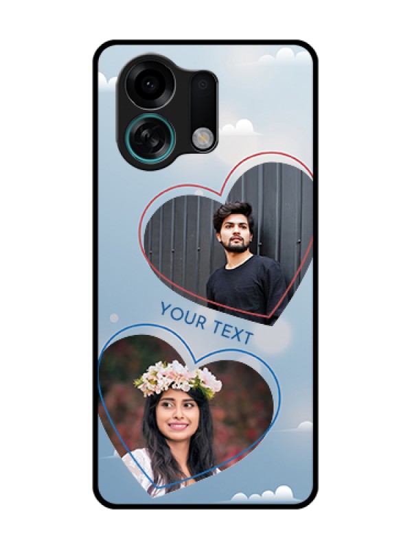 Custom Oppo K13 Turbo Pro 5G Custom Metal Phone Case - Blue Color Couple Design