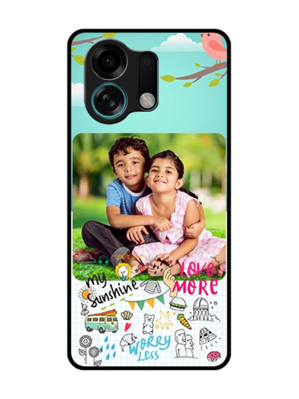 Custom Oppo K13 Turbo Pro 5G Custom Metal Phone Case - Doodle Love Design