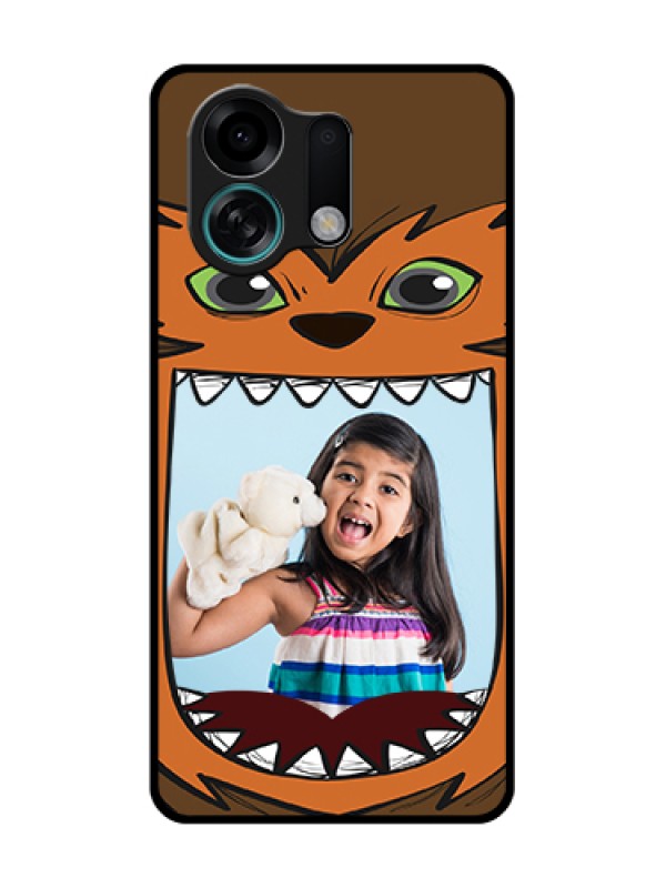 Custom Oppo K13 Turbo Pro 5G Custom Metal Phone Case - Owl Monster Back Case Design