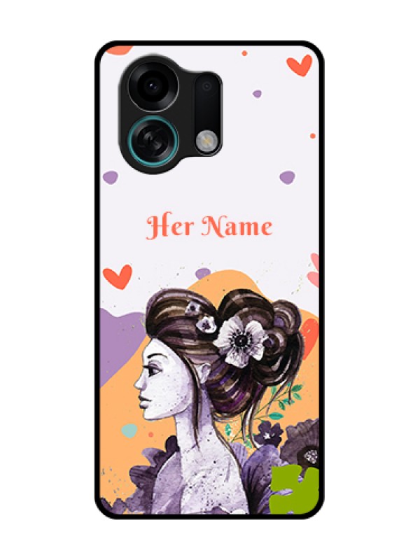 Custom Oppo K13 Turbo Pro 5G Custom Metal Phone Case - Woman And Nature Design