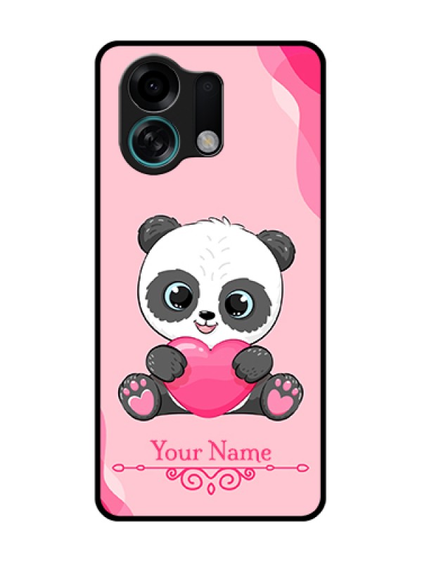 Custom Oppo K13 Turbo Pro 5G Custom Metal Phone Case - Cute Panda Design