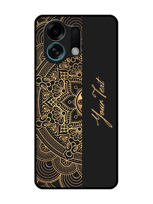 Custom Oppo K13 Turbo Pro 5G Custom Metal Phone Case - Mandala Art With Custom Text Design