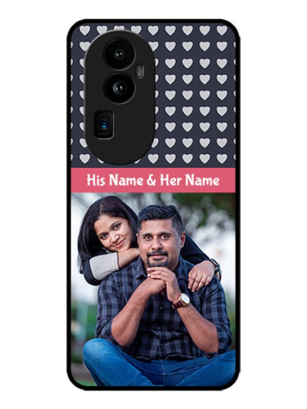 Custom Oppo Reno 10 Pro Plus 5G Custom Metal Phone CaseLove Symbols Design