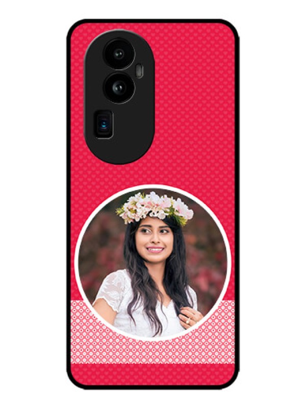 Custom Oppo Reno 10 Pro Plus 5G Custom Metal Phone CasePink Color Pattern Design