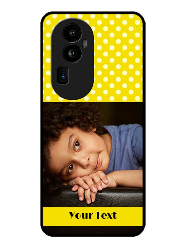 Custom Oppo Reno 10 Pro Plus 5G Custom Metal Phone CaseBright Yellow Case Design