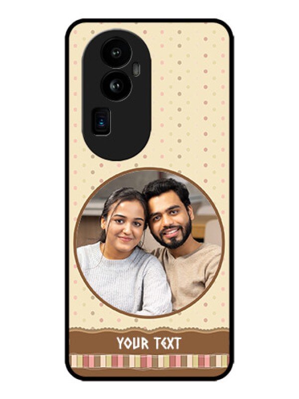 Custom Oppo Reno 10 Pro Plus 5G Custom Metal Phone CaseBrown Dotted Mobile Case Design