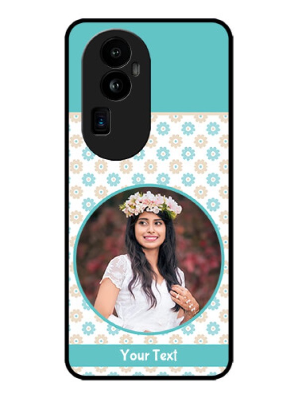 Custom Oppo Reno 10 Pro Plus 5G Custom Metal Phone CaseBeautiful Flowers Design