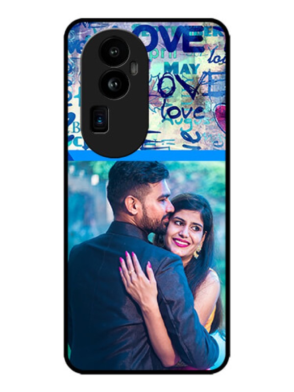 Custom Oppo Reno 10 Pro Plus 5G Custom Metal Phone CaseColorful Love Design