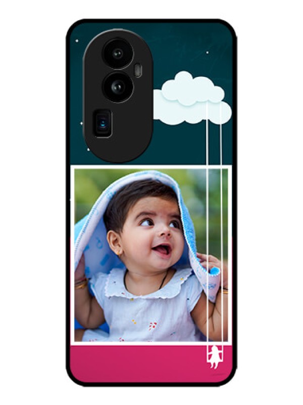 Custom Oppo Reno 10 Pro Plus 5G Custom Metal Phone CaseCute Girl With Cloud Design