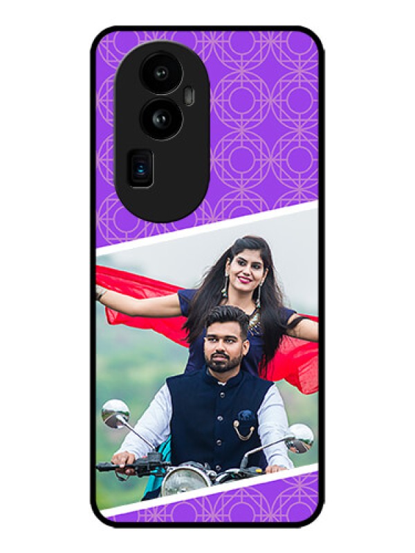 Custom Oppo Reno 10 Pro Plus 5G Custom Metal Phone CaseViolet Color Pattern Design
