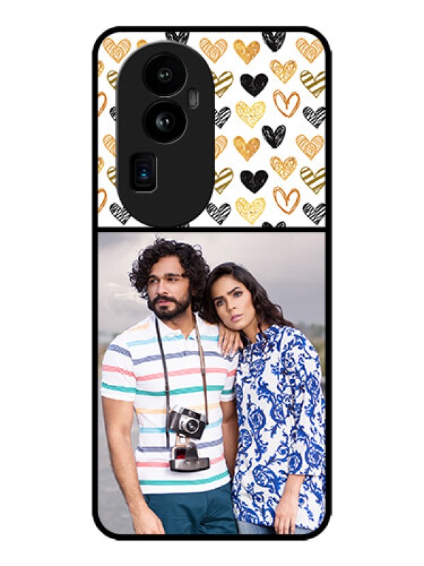 Custom Oppo Reno 10 Pro Plus 5G Custom Metal Phone CaseLove Symbol Design