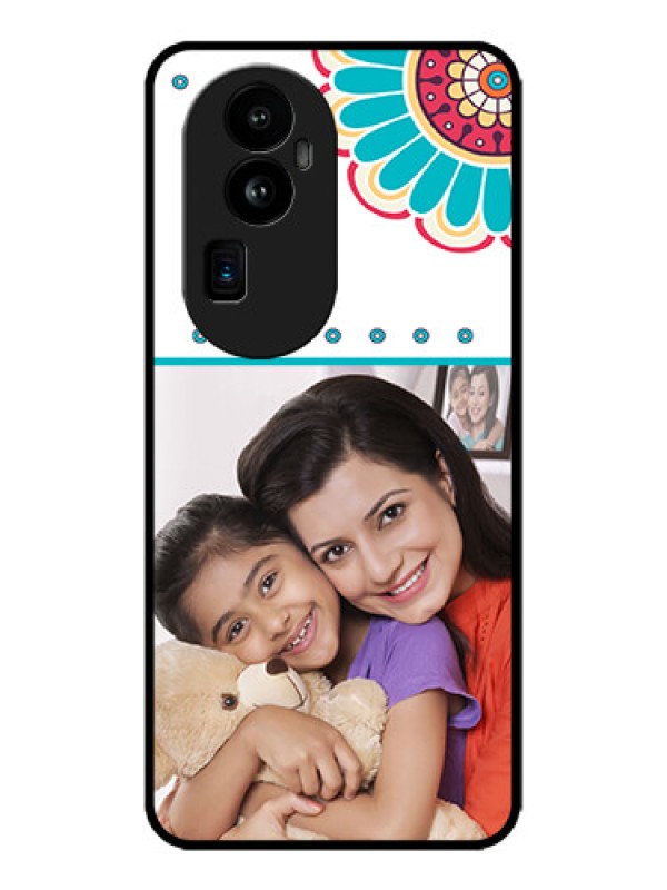 Custom Oppo Reno 10 Pro Plus 5G Custom Metal Phone CaseFlower Design