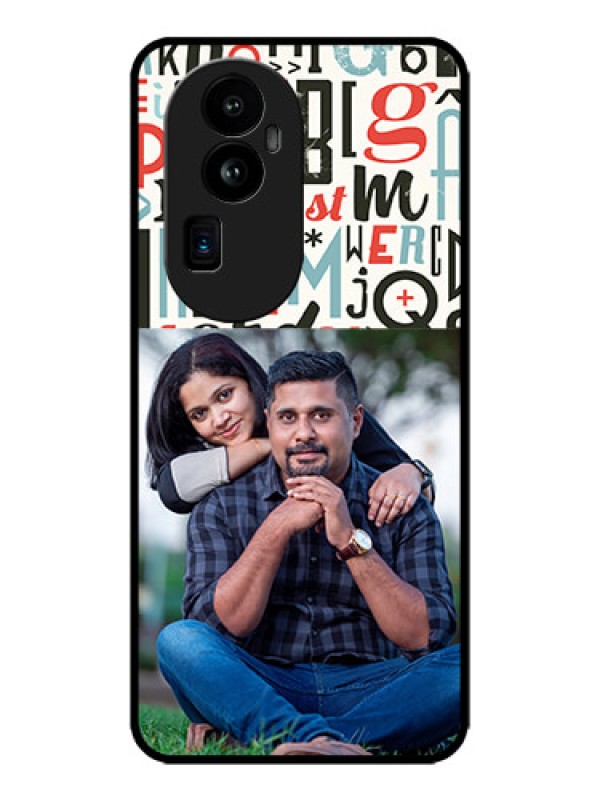 Custom Oppo Reno 10 Pro Plus 5G Custom Metal Phone CaseAlphabet Design