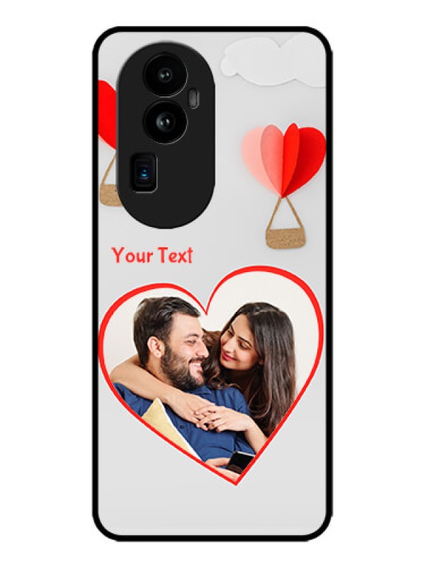 Custom Oppo Reno 10 Pro Plus 5G Custom Metal Phone CaseParachute Love Design