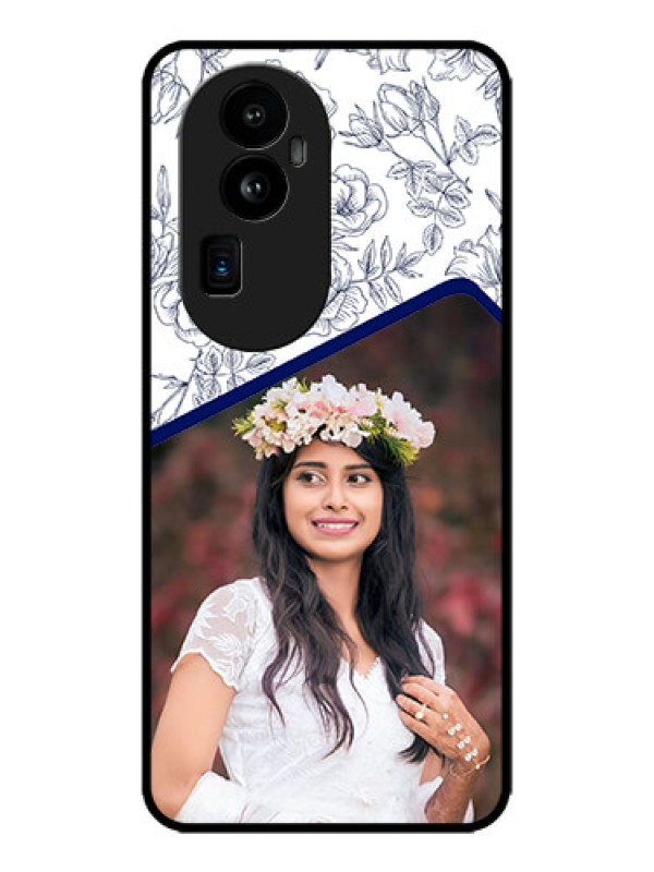 Custom Oppo Reno 10 Pro Plus 5G Custom Metal Phone CaseClassy Floral Design