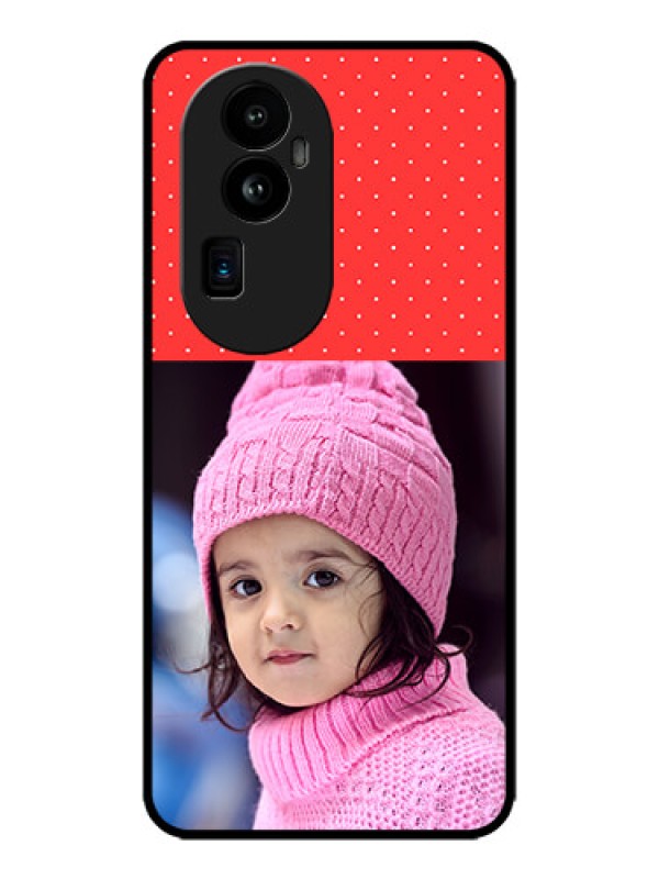 Custom Oppo Reno 10 Pro Plus 5G Custom Metal Phone CaseRed Pattern Design