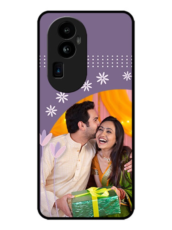 Custom Oppo Reno 10 Pro Plus 5G Custom Metal Phone CaseLavender Flowers Design