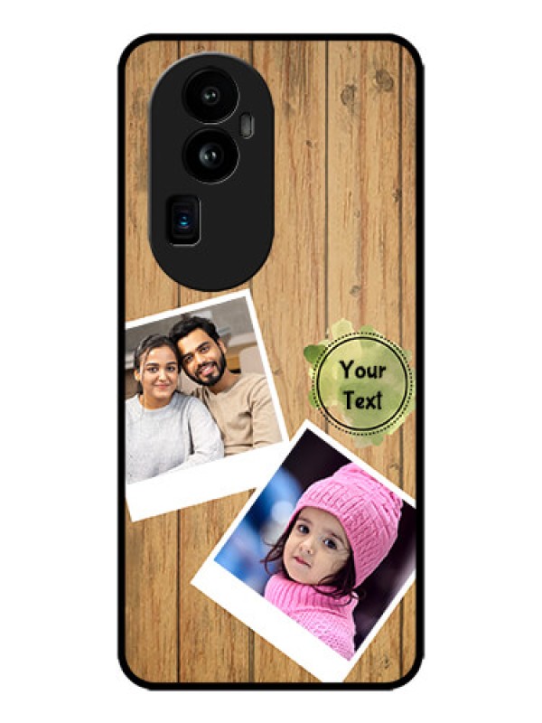 Custom Oppo Reno 10 Pro Plus 5G Custom Metal Phone CaseWooden Texture Design