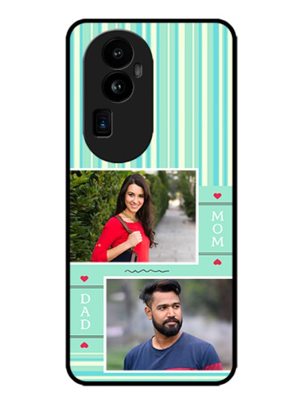 Custom Oppo Reno 10 Pro Plus 5G Custom Metal Phone CaseMom and Dad Pic Design