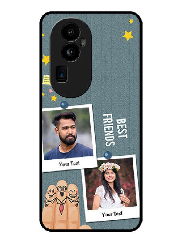Custom Oppo Reno 10 Pro Plus 5G Custom Metal Phone CaseSticky Frames And Friendship Design