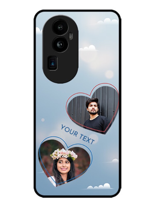 Custom Oppo Reno 10 Pro Plus 5G Custom Metal Phone CaseBlue Color Couple Design