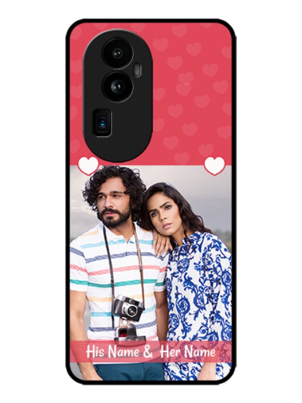 Custom Oppo Reno 10 Pro Plus 5G Custom Metal Phone CaseSimple Love Design