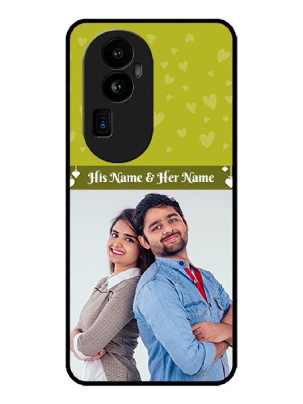 Custom Oppo Reno 10 Pro Plus 5G Custom Metal Phone CaseYou and Me Heart Design