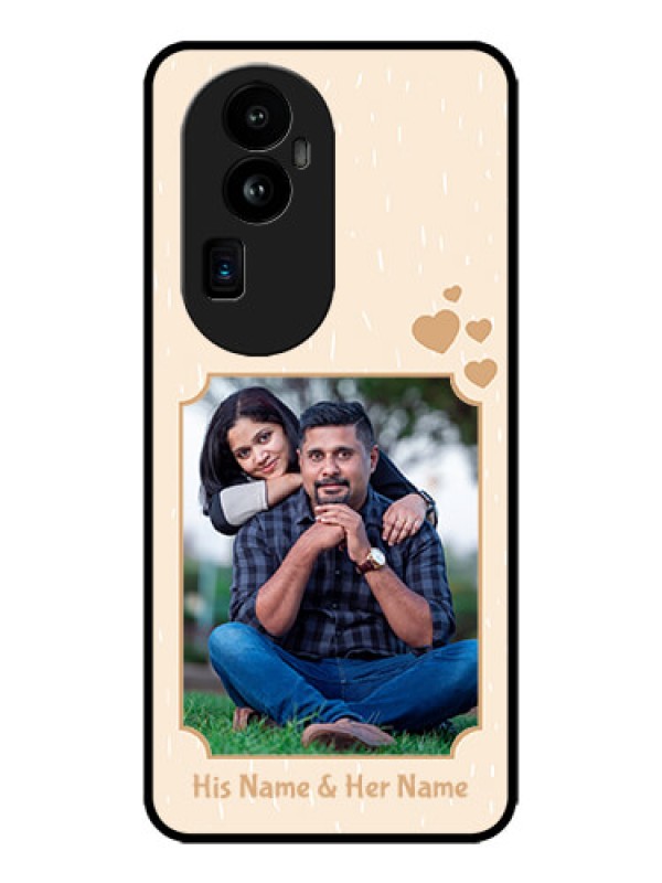 Custom Oppo Reno 10 Pro Plus 5G Custom Metal Phone CaseWith Confetti Love Design