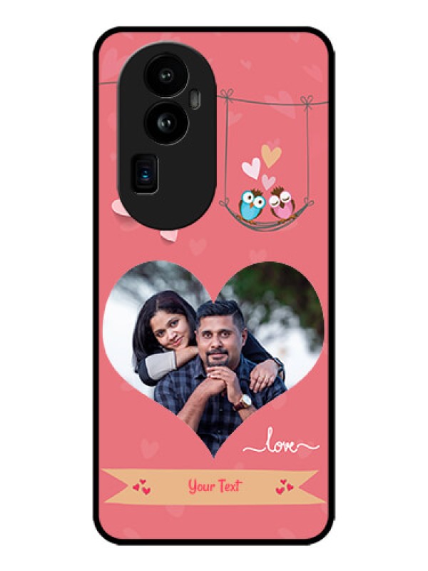 Custom Oppo Reno 10 Pro Plus 5G Custom Metal Phone CasePeach Color Love Design