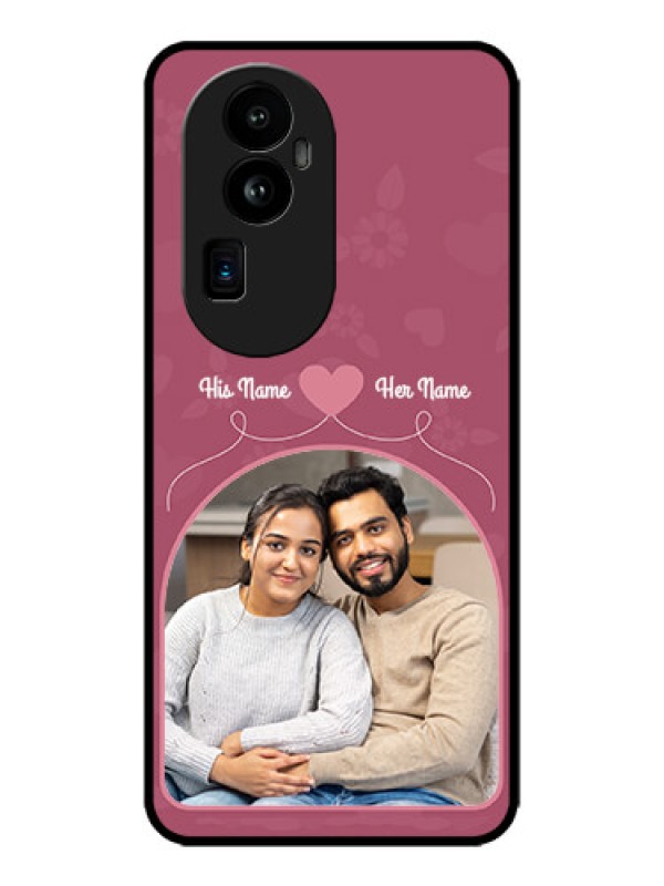 Custom Oppo Reno 10 Pro Plus 5G Custom Metal Phone CaseLove Floral Design