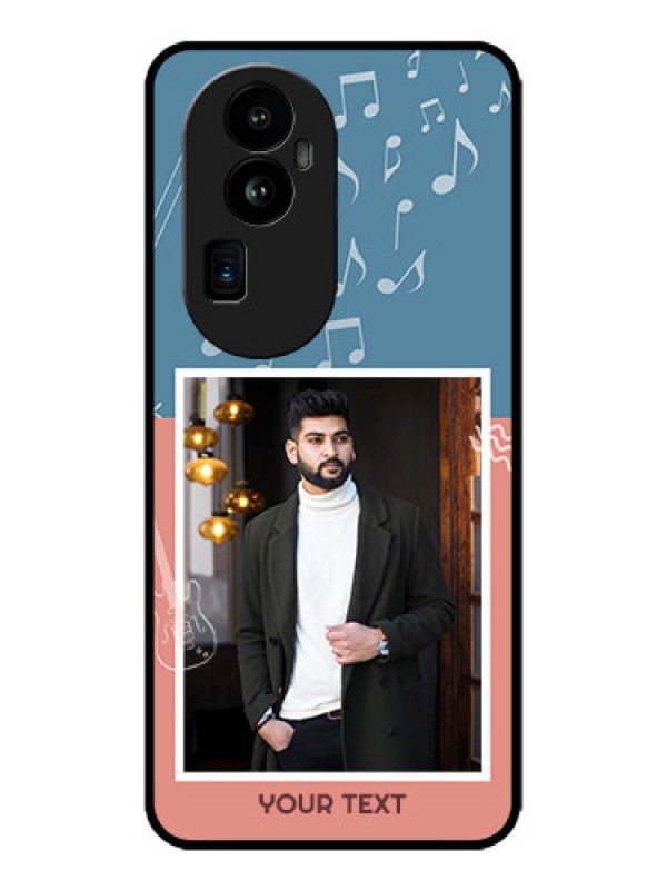 Custom Oppo Reno 10 Pro Plus 5G Custom Metal Phone CaseWith Color Musical Note Design