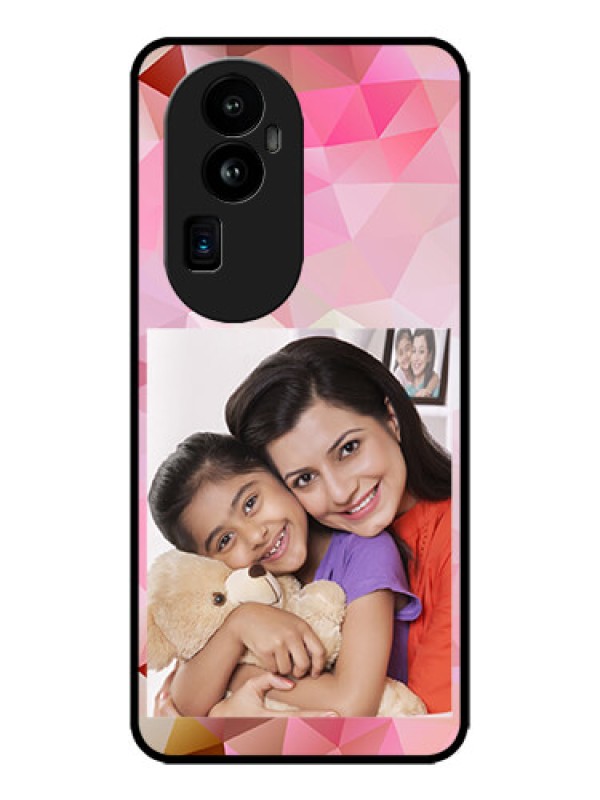 Custom Oppo Reno 10 Pro Plus 5G Custom Metal Phone CaseAbstract Triangle Design