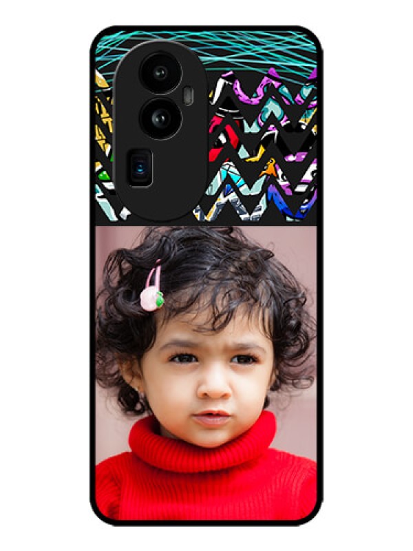 Custom Oppo Reno 10 Pro Plus 5G Custom Metal Phone CaseNeon Abstract Design