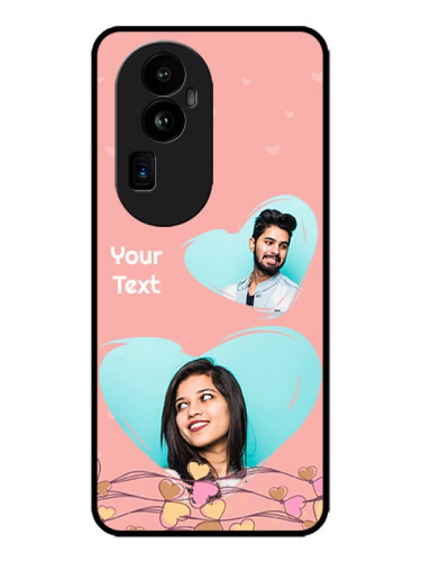 Custom Oppo Reno 10 Pro Plus 5G Custom Metal Phone CaseLove Doodle Design