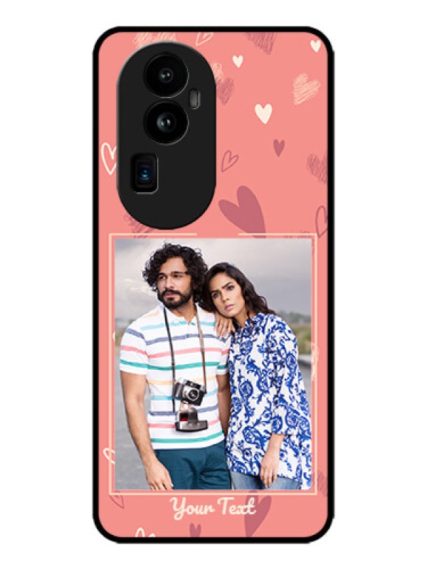 Custom Oppo Reno 10 Pro Plus 5G Custom Metal Phone CaseLove Doodle Art Design