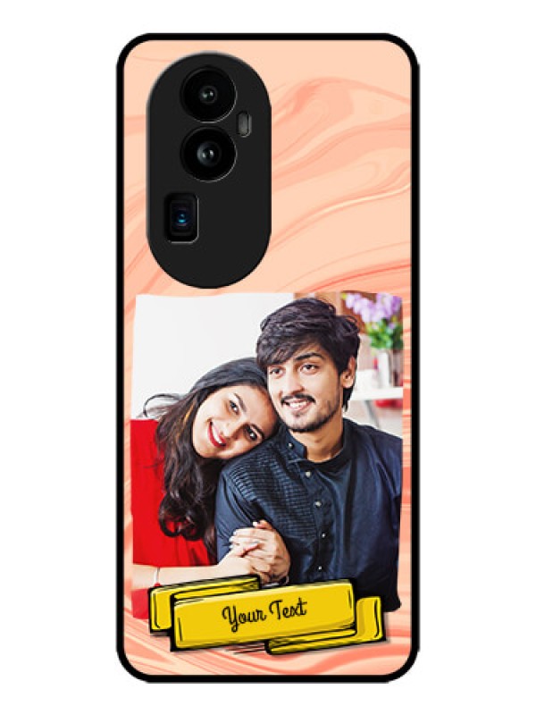 Custom Oppo Reno 10 Pro Plus 5G Custom Metal Phone CaseMarble Texture Design