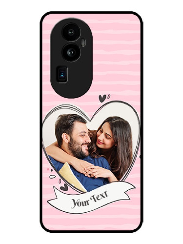 Custom Oppo Reno 10 Pro Plus 5G Custom Metal Phone CaseVintage Heart Design