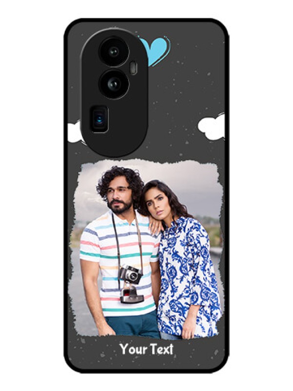 Custom Oppo Reno 10 Pro Plus 5G Custom Metal Phone CaseSplashes With Love Doodles Design
