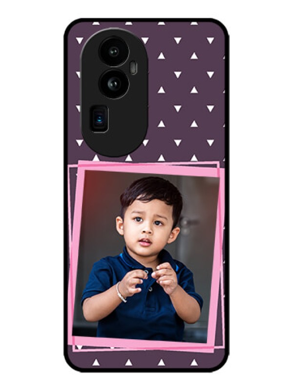 Custom Oppo Reno 10 Pro Plus 5G Custom Metal Phone CaseTriangle Pattern Dotted Design