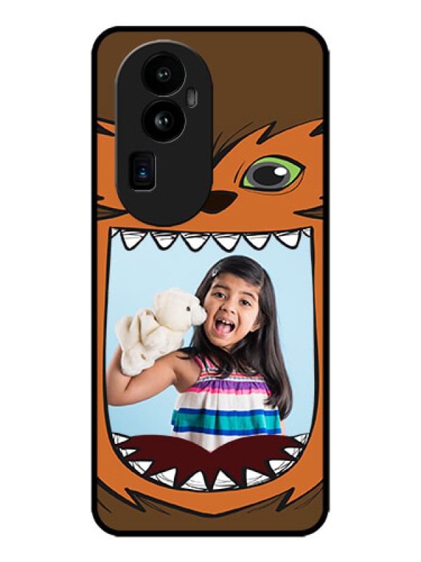 Custom Oppo Reno 10 Pro Plus 5G Custom Metal Phone CaseOwl Monster Back Case Design