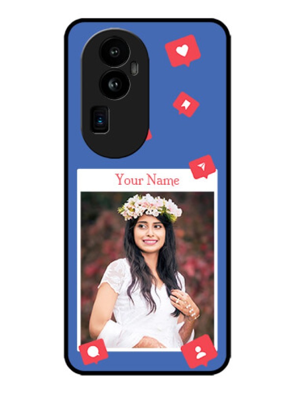 Custom Oppo Reno 10 Pro Plus 5G Custom Metal Phone CaseLike Share And Comment Design