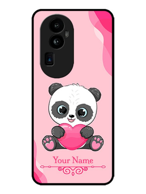 Custom Oppo Reno 10 Pro Plus 5G Custom Metal Phone CaseCute Panda Design